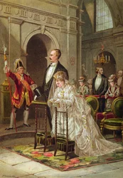 Hochzeit in einer Kirche, 1874